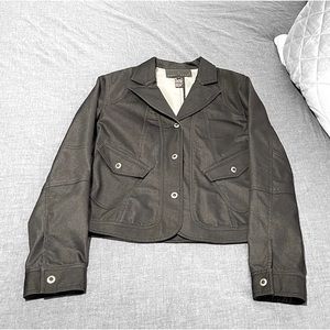 Anthropologie Yansi Fugel Black Denim Blazer